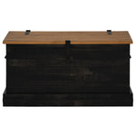 ZNTS Storage Chest HALDEN Black 91x48x47 cm Solid Wood Pine 4018404