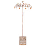 Balinese Parasol Cream 95 x 95 x 260 cm Cotton and solid wood 3356909