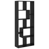 Book Cabinet 8-Tier 67 x 25 x 162 cm Engineered Wood Black Oak 869252