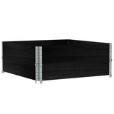 Garden Planter Black 100x100 cm Solid Wood Pine 3295400