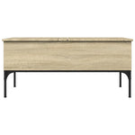 ZNTS Coffee Table Sonoma Oak 100x50x45 cm Engineered Wood and Metal 845412