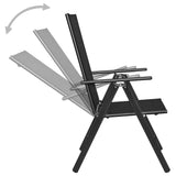 Dining Set Black Powder-coated aluminium, Textilene, WPC Standard 3070650