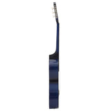 12 Piece Western Classical Guitar Set with 6 Strings Blue 38 70135
