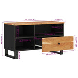 TV Cabinet 80x33x46 cm Solid Wood Acacia and Engineered Wood 351975