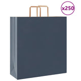 Paper Bags 250 pcs with Handles Blue 45x17x48 cm 4101933