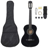 8 Piece Classical Guitar Beginner Set Black 3/4 36" 70119