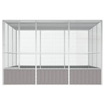 ZNTS Bird Cage Grey 302.5x324.5x211.5 cm Galvanised Steel 171553