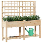 Garden Planter Beige 161 x 46 x 152.5 cm Solid fir wood 42006572