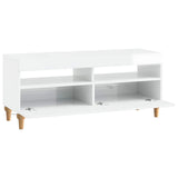 LED TV Cabinet High Gloss White Engineered Wood 896329