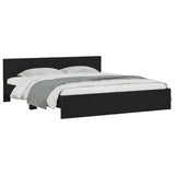 Bed Frame Black Engineered wood Super King Bed Frame 3207589