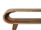 Solid Wood Amaya Nordic Style Oak-ish Coffee Table, Open Slot B2743P402954