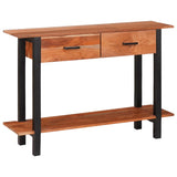 Console Table with Drawer Brown and Black 110 x 30 x 75 cm 4104004