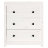 Sideboard White 70x35x80 cm Solid Wood Pine 813735