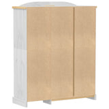 Wardrobe Corona White 151.5x52x186 cm Solid Wood Pine 4012161