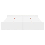 Storage Bed Frame White 140 x 190 cm Engineered wood 3335309