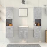 5 Piece Bathroom Furniture Set Concrete Grey Engineered Wood 3324885