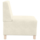 Modular Sofa Unit Armless 3 pcs Cream 55 x 74 x 82 cm Velvet 3399811