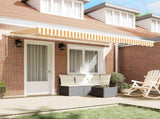 Retractable Awning Yellow 350 x 200 cm Fabric 3329645