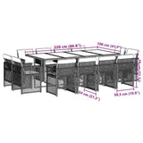 13 Piece Garden Dining Set with Cushions Mix Beige Poly Rattan 3210864