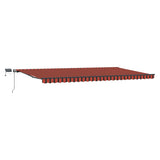 Retractable Awning Manual Orange and brown 600 x 300 cm Fabric 3331594