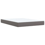 Box Spring Bed with Mattress Grey 160x200 cm Faux Leather 3286130