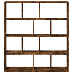 Book Cabinet Smoked Oak 132x29x141.5 cm Engineered Wood 3310311