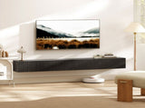 180cm Floating TV Stand, Wall Mount TV Unit with Cable Management Hole, Fits up to 72" TV, Black T3398P555839