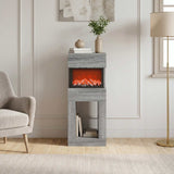 Electric Fireplace Grey Sonoma 35 x 30 x 86 cm Engineered wood 8021132