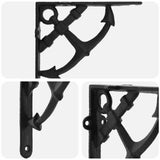 Wall Shelf Brackets 12 pcs Black 10 x 10 x 3 cm Steel 42038902