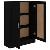 Book Cabinet Black 82.5x30.5x115 cm Engineered Wood 802715