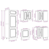 14 Piece Kitchen Cabinet Set Kalmar Black Engineered Wood 3314972