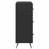 Drawer Cabinet Black 66 x 34.5 x 90 cm Engineered Wood 895526