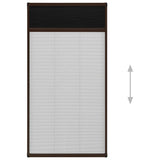 Plisse Insect Screen for Windows Aluminium Brown 80x160 cm 148658