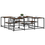 Coffee Table Smoked Oak 121x121x40 cm Engineered Wood 839070