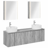 Bathroom Cabinet Set 5 pcs Grey Sonoma Engineered Wood 3406452