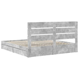 Storage Bed Concrete Grey 180 x 200 cm Engineered Wood 3411880