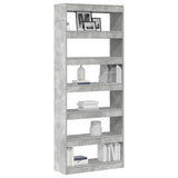 Book Cabinet Concrete Grey 80 x 30 x 198 cm Engineered Wood 3333919