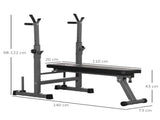 Adjustable Weight Bench, Foldable Bench, with Barbell Rack, Grey T3398P347572
