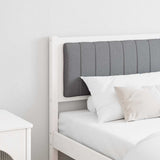 Upholstered Headboard White 180 cm Solid Pine Wood 879053