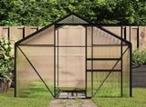 Greenhouse with Base Frame Anthracite Aluminium 4.75 m 48216