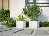 Garden Planter 2 pcs White Hexagon 46x40x45 cm Steel 851111