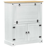 Wine cabinet White 97 x 45 x 114 cm Solid Pine Wood 42024956