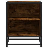Bedside Cabinets 2 pcs Smoked Oak 40x31x50 cm Engineered Wood and Metal 848704
