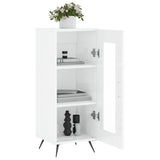 Sideboard High Gloss White 34.5x34x90 cm Engineered Wood 828766