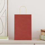 Paper Bags 250 pcs with Handles Red 21x11x31 cm 4101756