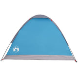 Camping Tent Dome 4-Person Blue Waterproof 94763