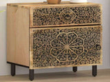 Bedside Cabinet 50x33x60 cm Solid Wood Mango 358220