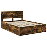 Bed Frame Smoked Oak 150 x 200 cm Engineered Wood 3408659