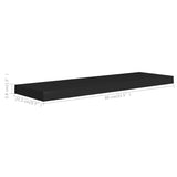 ZNTS Floating Wall Shelves 4 pcs Black 80x23.5x3.8 cm MDF 323837