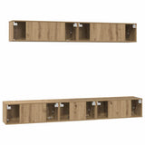 TV Cabinet Set Wall-mounted 5 pcs Artisan Oak Engineered Wood 3393386